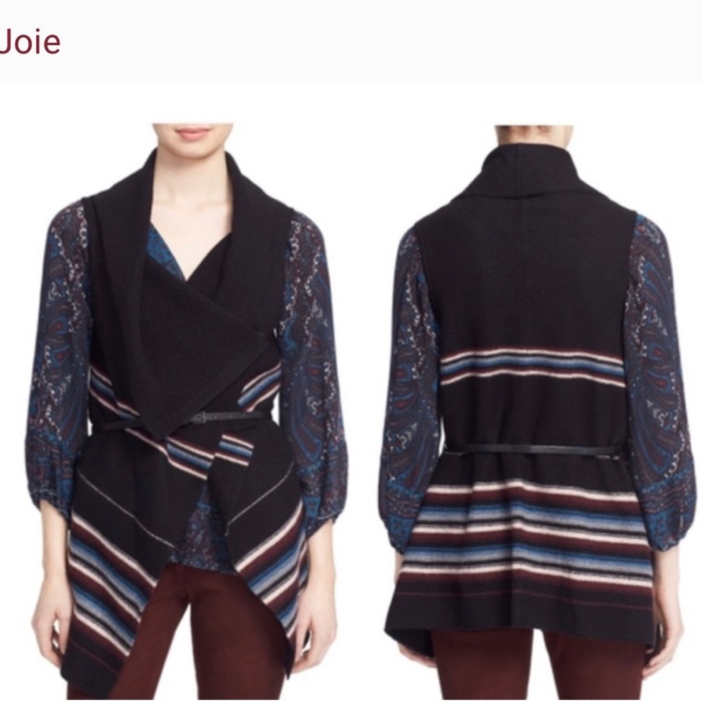 Joie 100% wool sweater rap sleeveless small